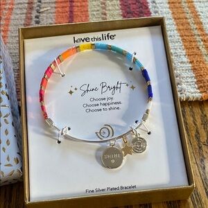 Kohl’s new in box Multicolor Silver love this life Bracelet